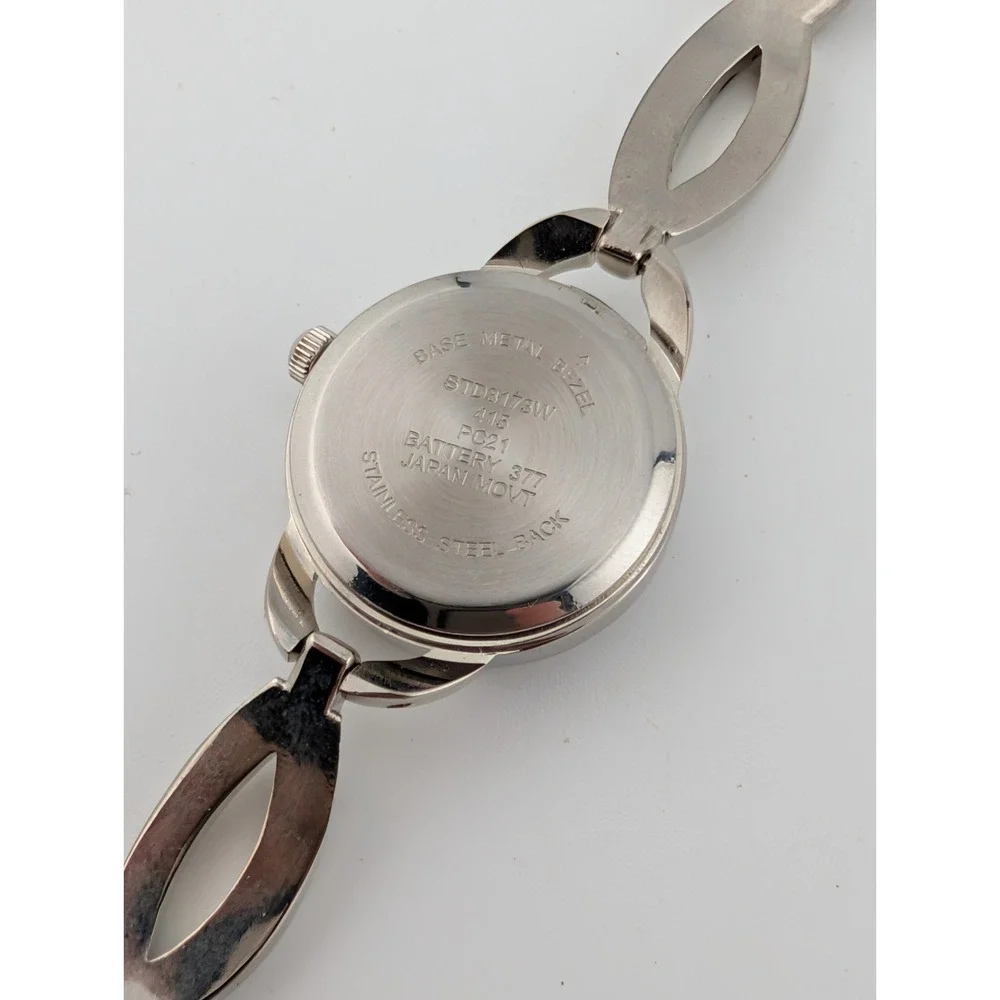 Studio Time Womens Watch 22mm Case Rhinestones Silver 6